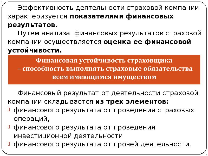 Финансовых результатов страховой организации. Показатели характеризующие деятельность страховой организации. Финансовый результат страховой деятельности. Финансовые Результаты деятельности предприятия характеризуются. Финансовая устойчивость страховщиков контролируется органами.