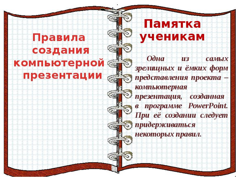 Памятка для презентации