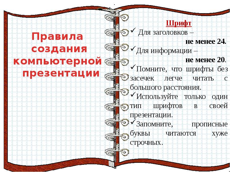 Памятка для презентации