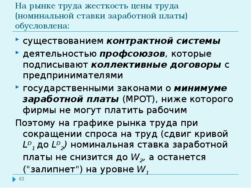 Номинальный труд. Жесткость трудового законодательства. Рынок труда минимальная оплата труда. Жесткость цен. Теория жесткости цен.