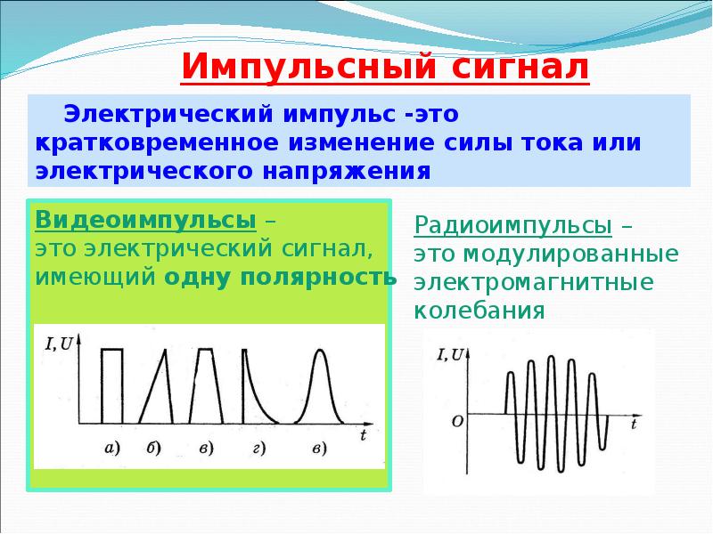 Электрический сигнал. Импульсный сигнал. Электрический Импульс. Электрический Импульс и импульсный ток.