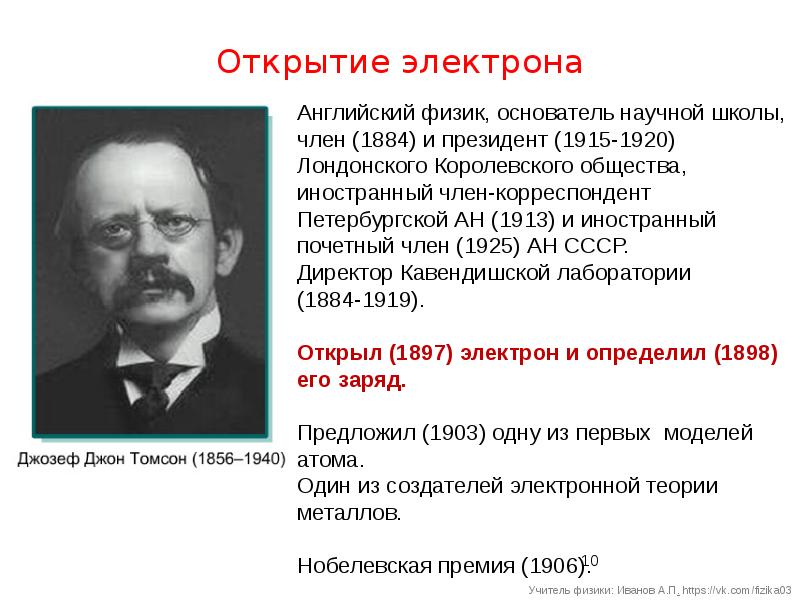 После открытия электрона. История открытия электрона. Открыватель электрона. Основатель научной школы. Электрон был открыт.