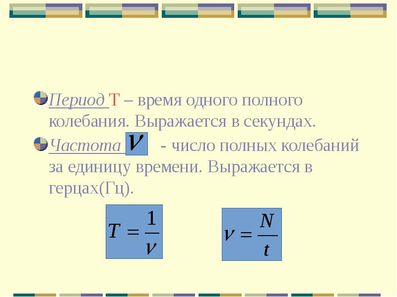 Время одного полного колебания