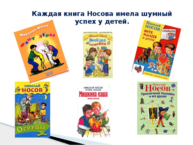 Сказки николая носова. Н.Н. Носов литературное чтение 2 класс. Книги Носова для детей.