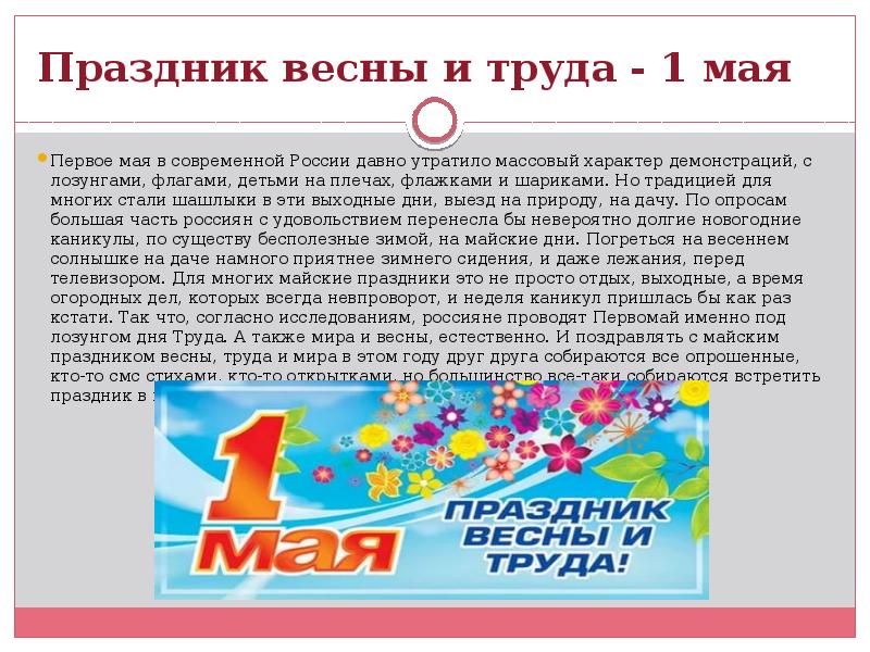 Что такое 1 мая презентация