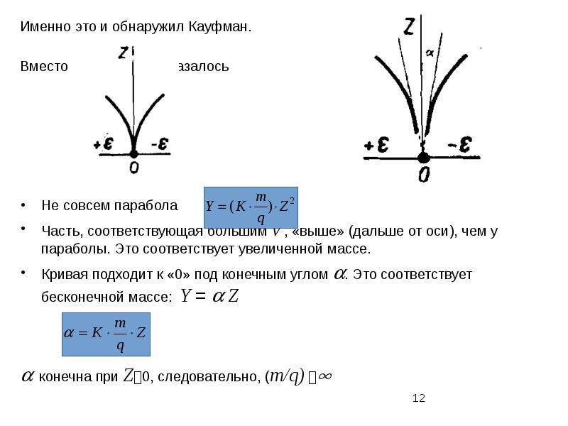 Зависимость массы от скорости