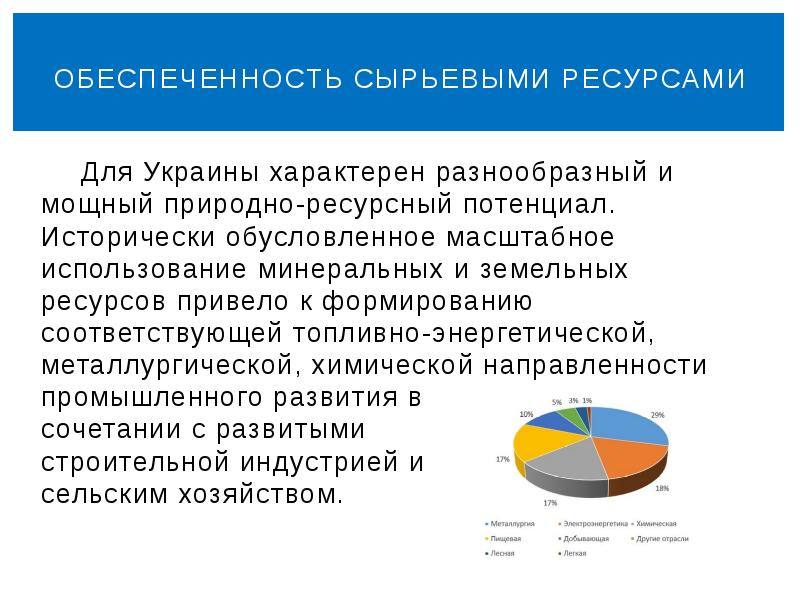 Обеспеченность энергетическими ресурсами