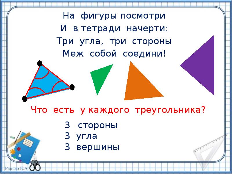 Виды треугольников 3 класс презентация школа россии