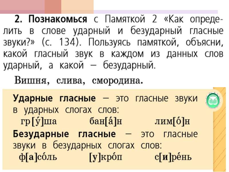 Правописание гласных в ударных и безударных слогах урок 26 1 класс школа россии презентация