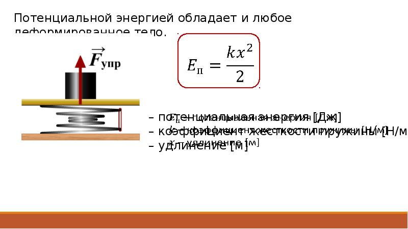 Физика презентация энергия потенциальная и кинетическая энергия