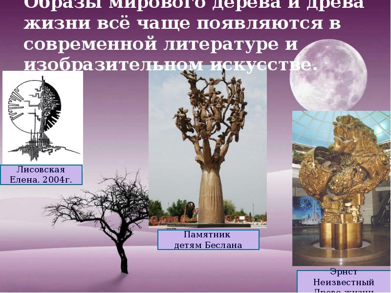 Образы мирового дерева и древа жизни всё чаще появляются в современной