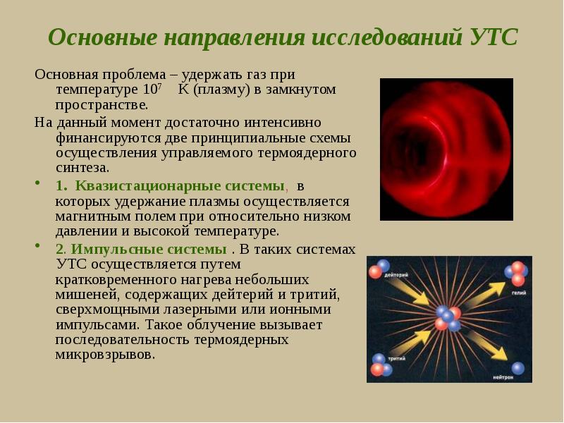 Презентация на тему термоядерный синтез