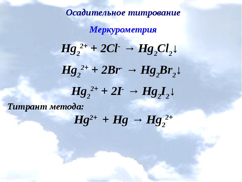 Осадительное титрование презентация