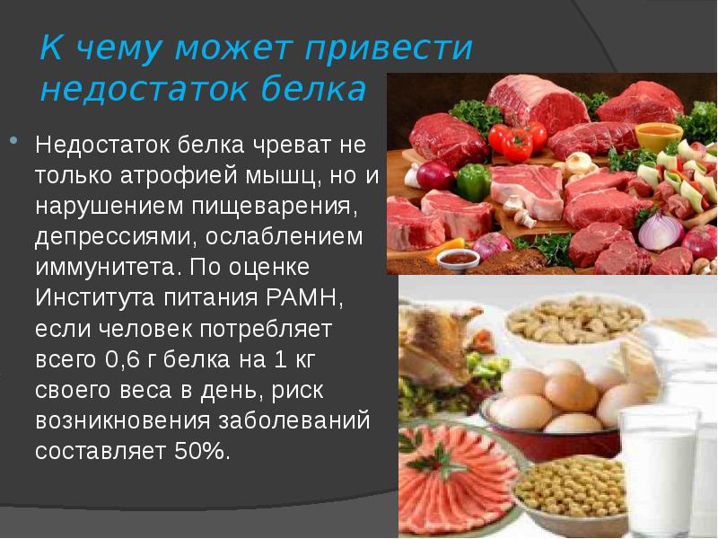 Дефицит белка может привести