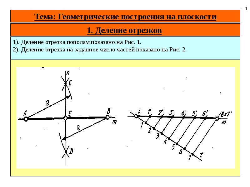 Деление отрезка пополам презентация