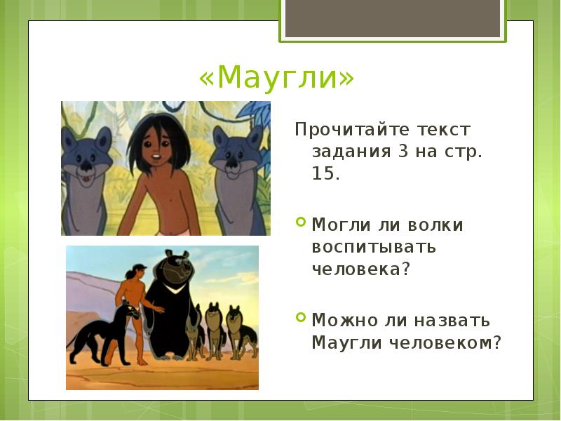 План сказки братья маугли