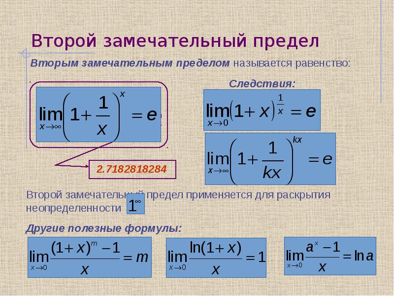 Тери нова предел скорости. Второй замечательный предел. Формула 2 замечательного предела. Первый и второй замечательные пределы. Замечательные пределы формулы.