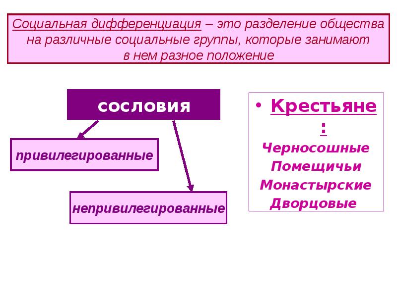 Разделение общества на группы проект