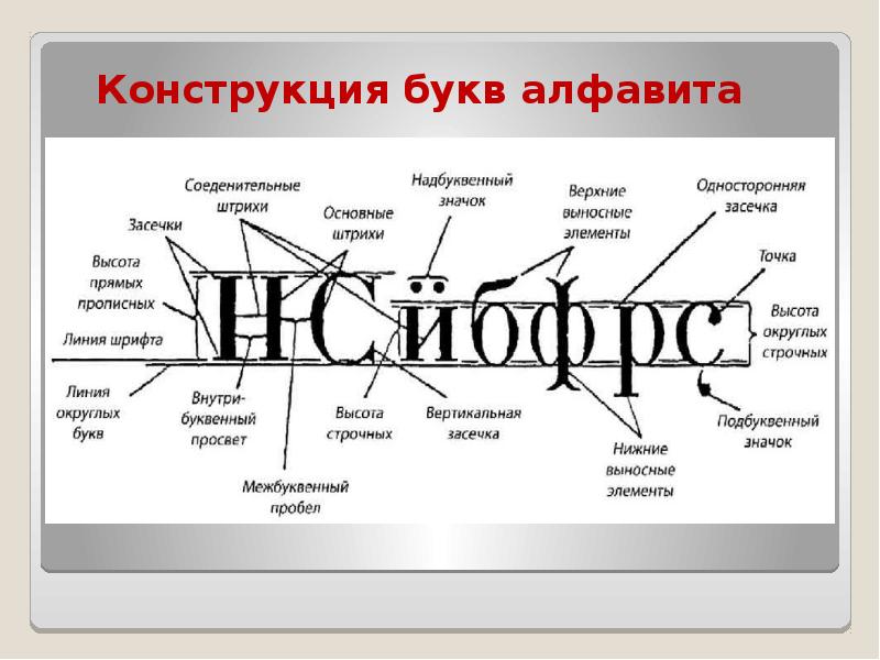 Крупные классы шрифтов