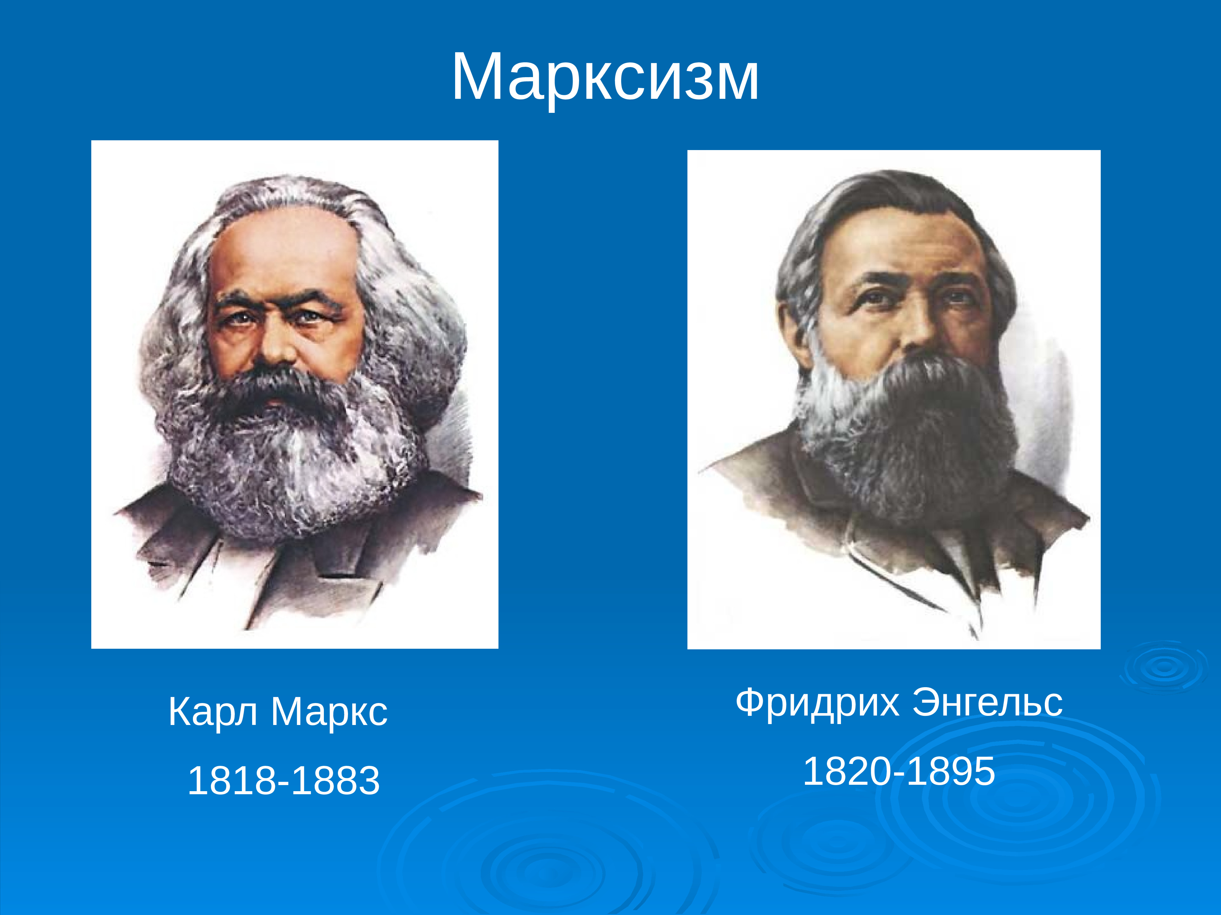 Карл Маркс (1818-1883) и Фридрих Энгельс (1820-1895)