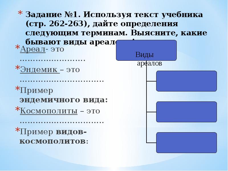 Ареалы обитания миграции презентация