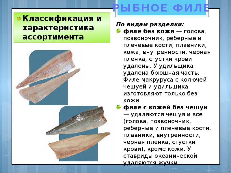 Презентация полуфабрикаты из рыбы