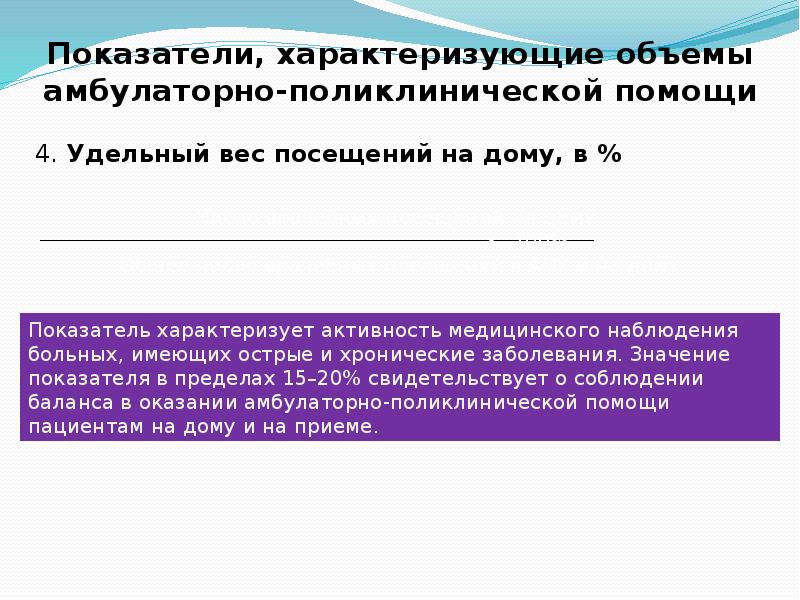 Показатели амбулаторно поликлинических учреждений