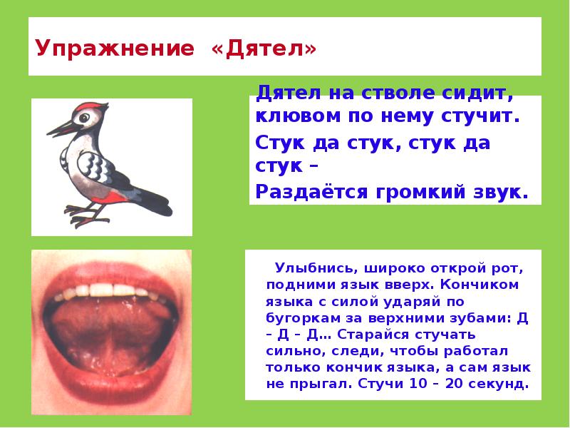Упражнение «Дятел»