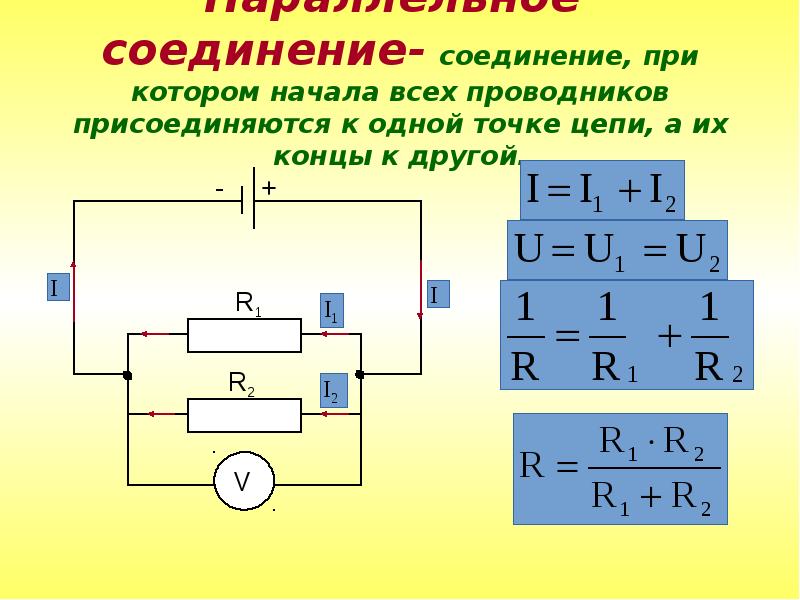 Соединены параллельно