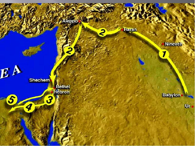 Путь авраама из ура в землю обетованную карта