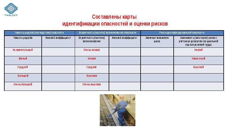 Техническое задание на проведение оценки профессиональных рисков образец