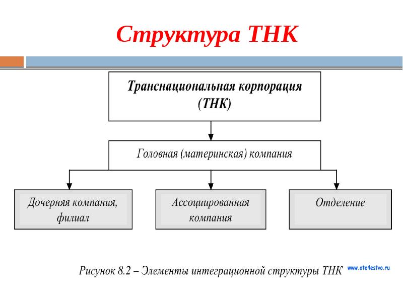 Структура тнк схема