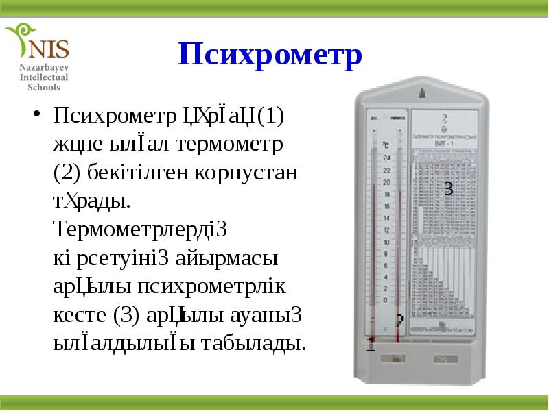 Станционный психрометр рисунок