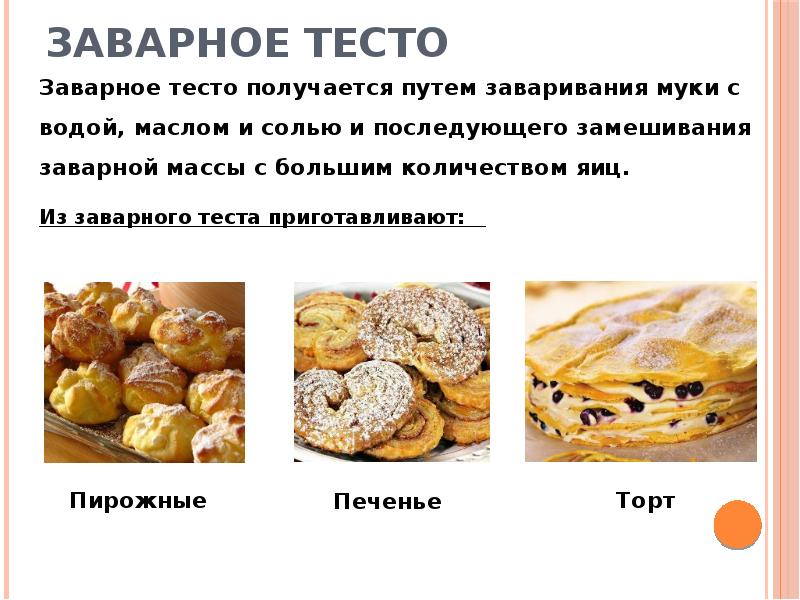 Основные виды теста