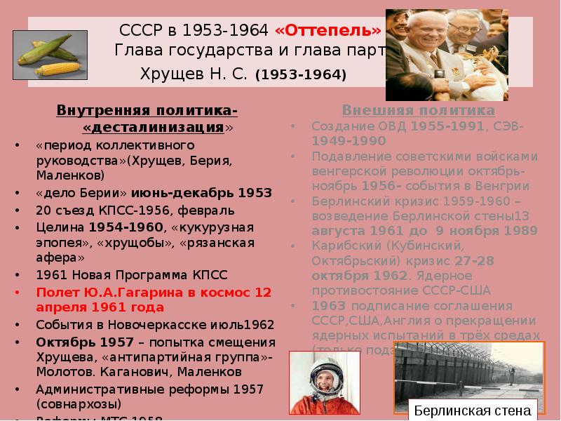 Развитие культуры ссср 1953 1964