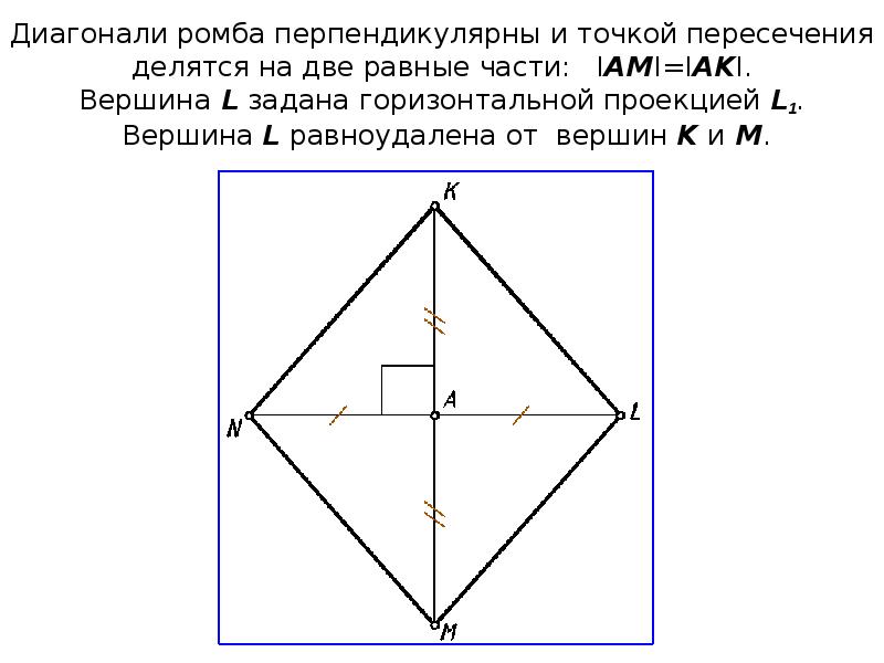 4 диагонали ромба равны