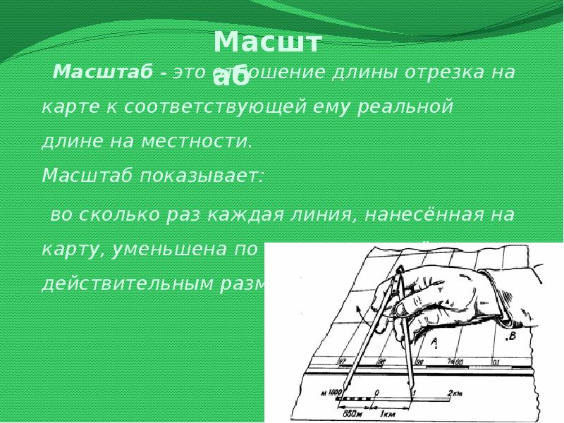 Как определить расстояние на плане и карте с помощью масштаба