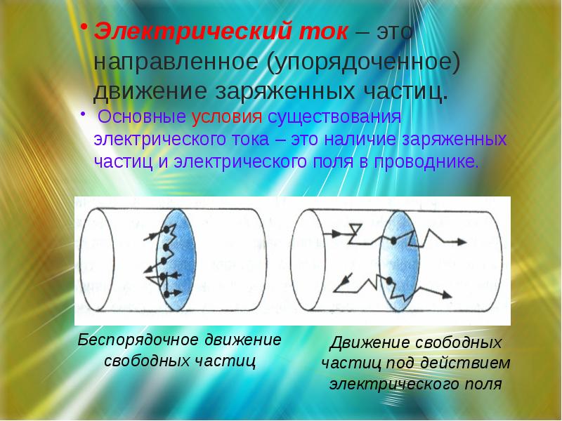 Электрический ток условия существования электрического тока презентация 10 класс