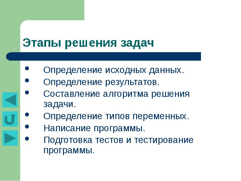 Определение первоначальный. Основные этапы решения задач. 5. Этапы решения задачи. Этапы алгоритмического решения задачи. 6 Этапов решения задачи.