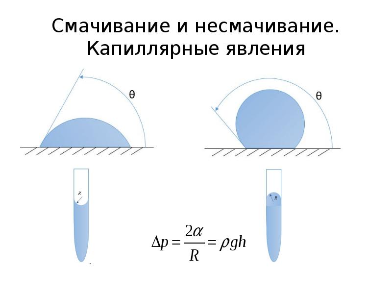 Смачивание и несмачивание физика 10 класс презентация