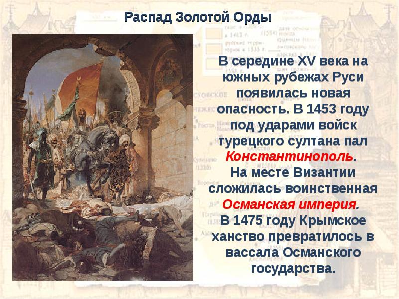 Московское княжество в конце xiv середине xv в презентация 6 класс