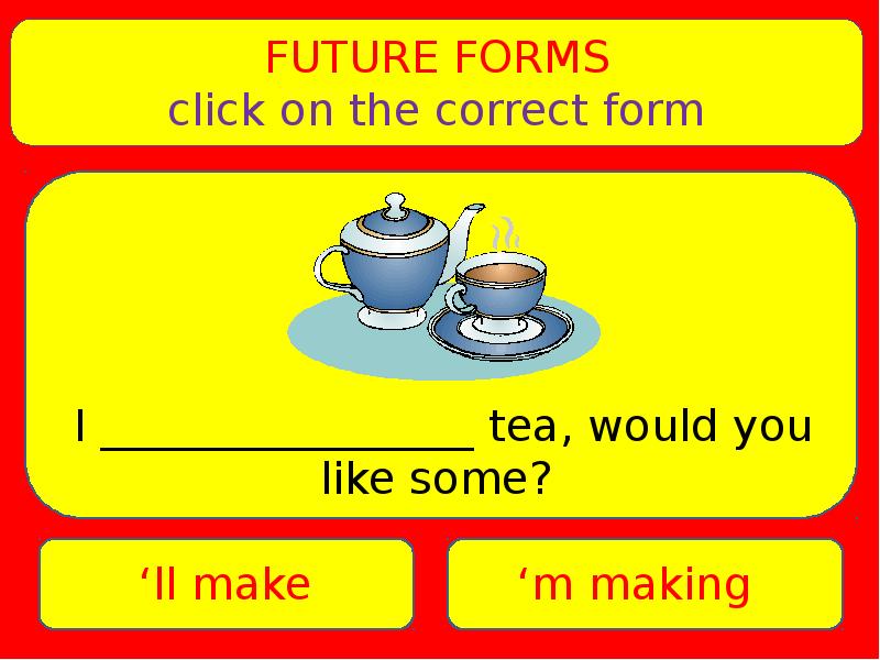 Choose the correct future form