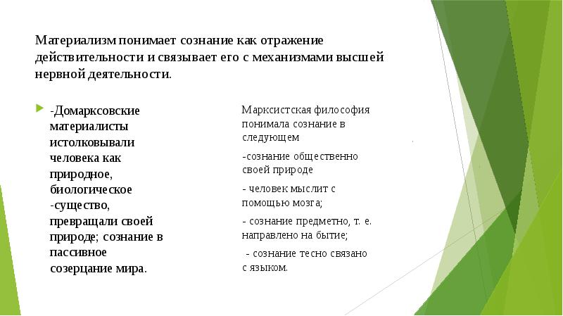 Сознание как отражение действительности. Сознание как отражение действительности