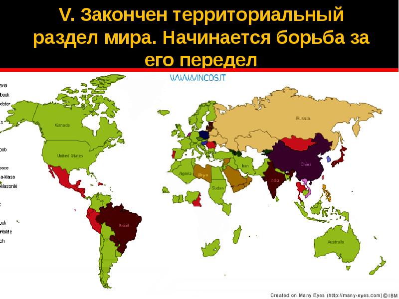 Колониальная карта мира в начале 20 века