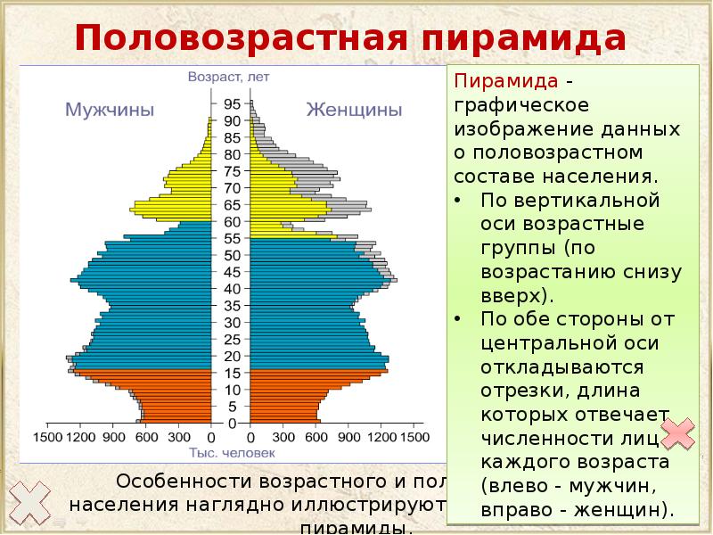 Половой и возрастной состав населения россии презентация