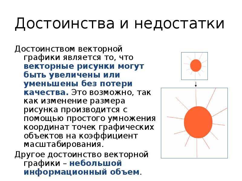 Преимущества векторной графики