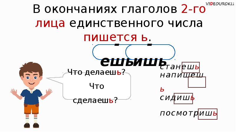 Ь на конце глаголов 2 лица