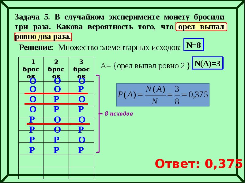 Какова вероятность выпадения орла при подбрасывании монеты. Задачи на случайности. Монету бросили 3 раза какова вероятность что Орел выпадет 2 раза. Монету бросили 3 раза какова вероятность что Орел выпадет 1 раз. Бросают монету 3 раза какова вероятность.