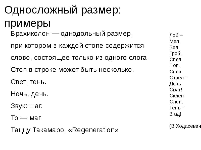 Двусложные размеры стиха 6 класс презентация