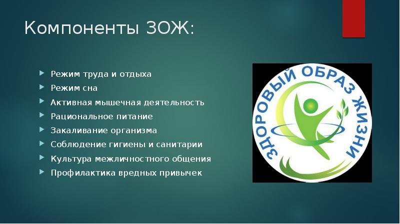 Зож компоненты презентация